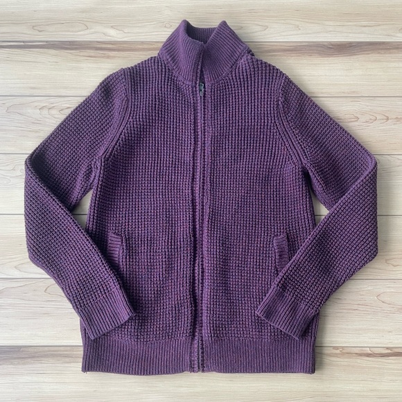 L.L.Bean Men’s‎ Signature Organic Cotton Full Zip Funnel Neck Sweater